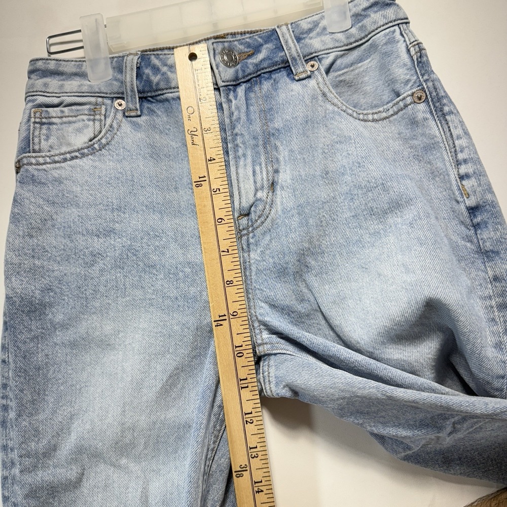American Eagle Mom Jeans Stretch Light Wash Tapered Women's Size 0 - Picture 10 of 15